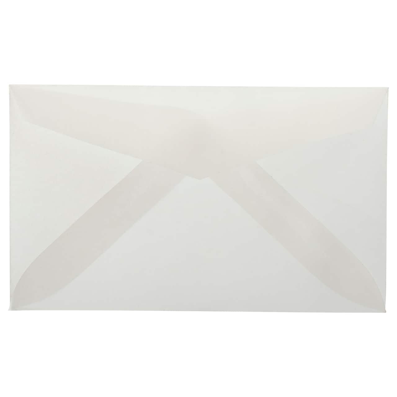 JAM Paper 2Pay Clear Translucent Vellum Envelopes, 100ct.